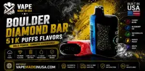 Boulder Diamond Bar 51K puffs flavors collection with premium device lineup and diamond design